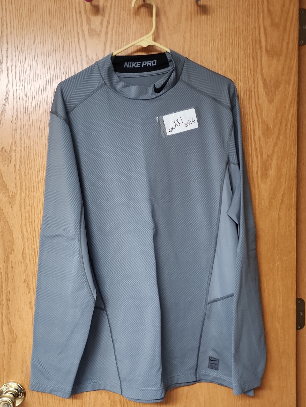Nike Gray Long Sleeve Pro Training Top mens xxl number 3456